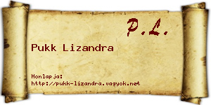 Pukk Lizandra névjegykártya